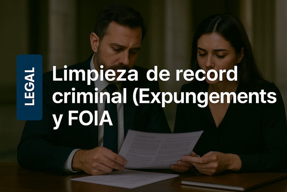 Limpieza de record criminal (Expungements) y FOIA