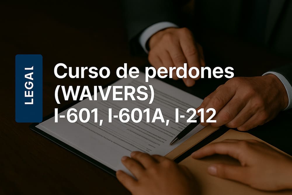Curso de perdones (WAIVERS) I-601, I-601A, I-212